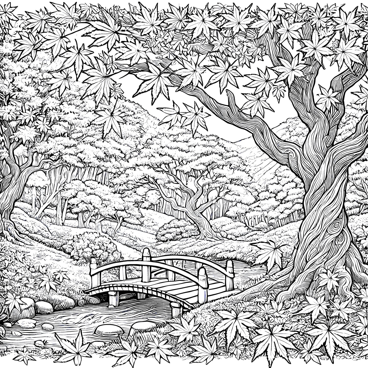 Color in Japan - Full Coloring Book (75 pages downloadable printable)