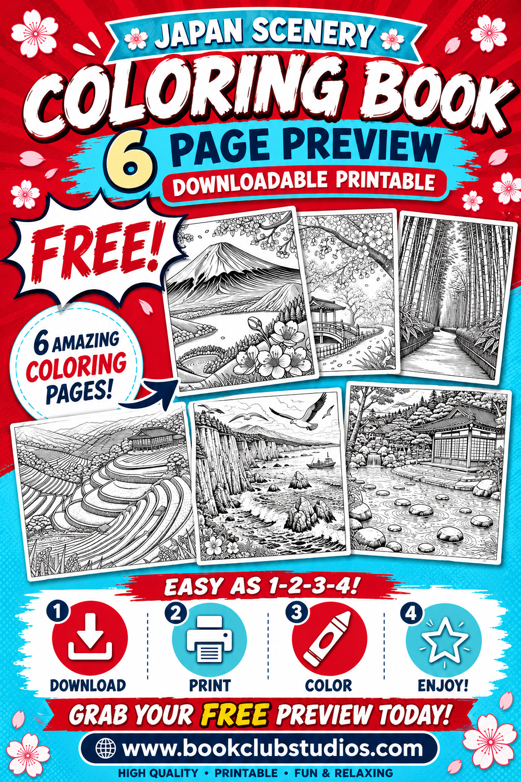 Color In Japan Coloring Book - Free Preview