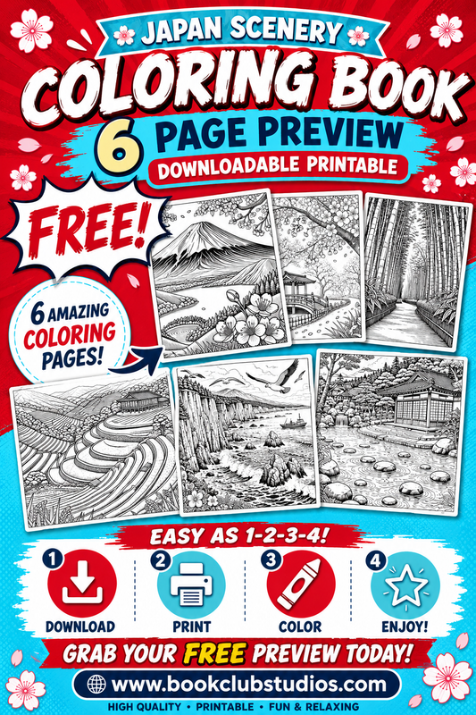 Color In Japan Coloring Book - Free Preview