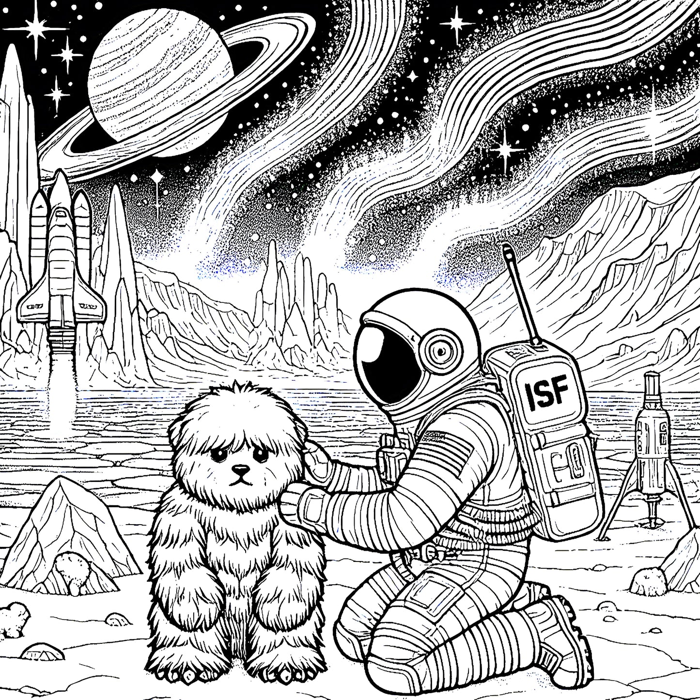 International Space Federation- Full Coloring Book (100 Pages)