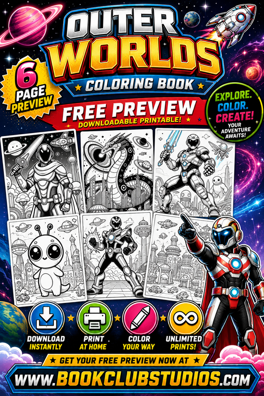 Outer worlds free 6 page downloadable printable preview